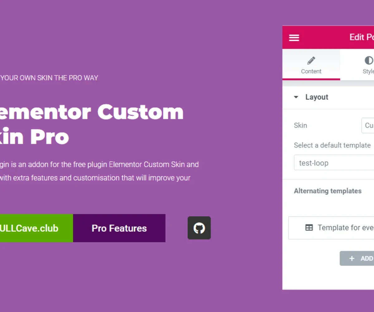 Plugin Elementor Custom Skin Pro