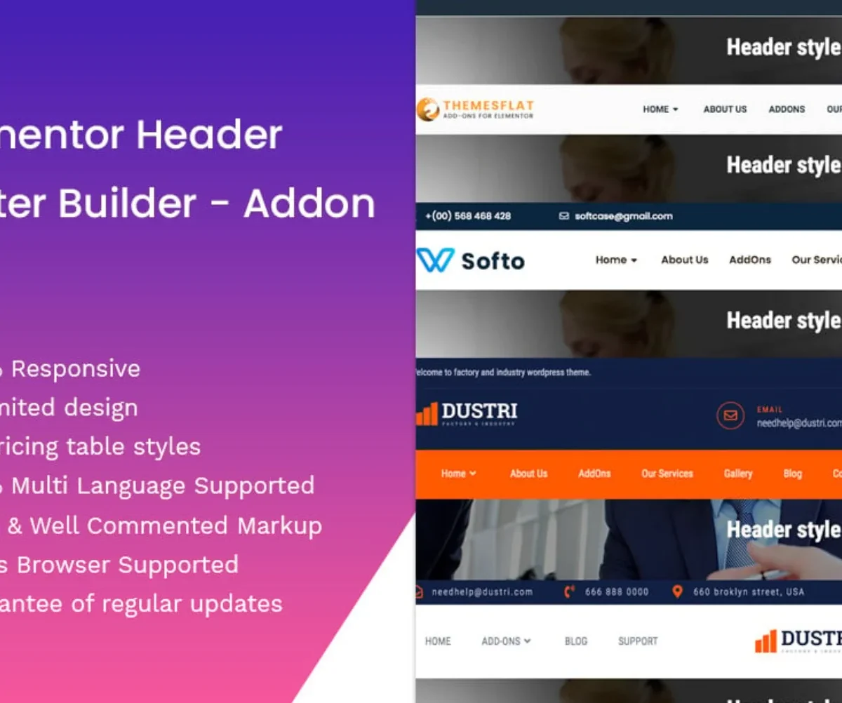 Plugin Elementor Header Footer Builder
