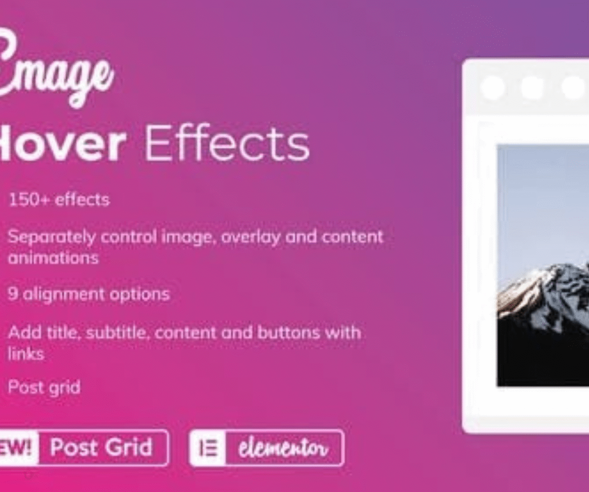 Plugin Emage – Image Hover Effects para Elementor